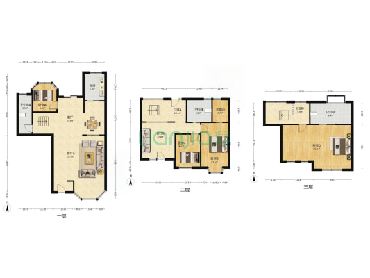 香格蔚蓝D区 4室3厅3卫 230平方