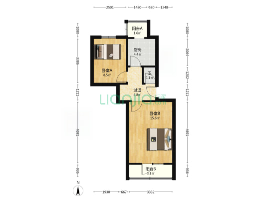 闽江路11号 2室0厅1卫 49平方