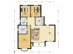 南北向的户型，户型方正，精装修-涿州鸿坤理想湾北区户型图