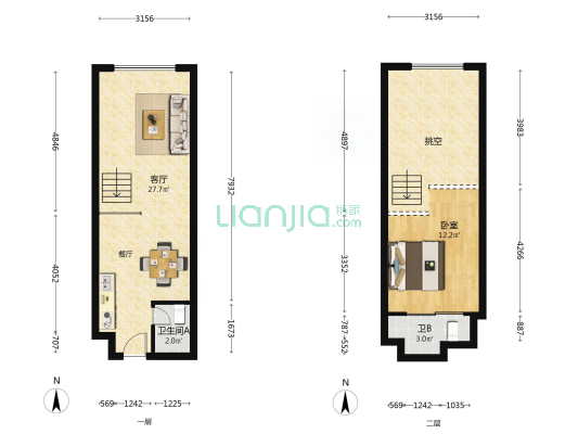 正商国际大厦 1室1厅2卫 47平方