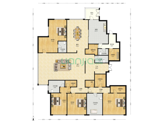 迪凯金座 4室2厅5卫 404平方