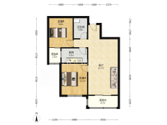 香港豪庭 2室2厅 南-涿州香港豪庭户型图