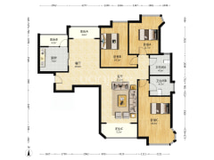 君悦广场商圈 高品质社区 ，南北通透三居室 精装修-涿州君临天下御景园户型图