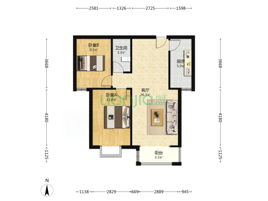 老城区的精品楼盘，位置好，配套设施齐全，西丁，双塔-户型图