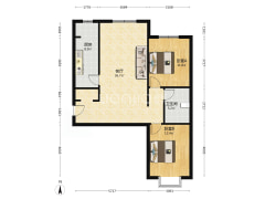 华阳路 南北通透大两居 自住装修拎包入住-涿州北京理想城户型图