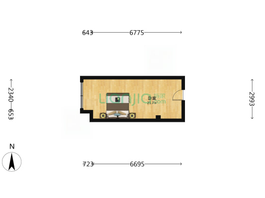 上合U领寓 1室0厅0卫 34平方
