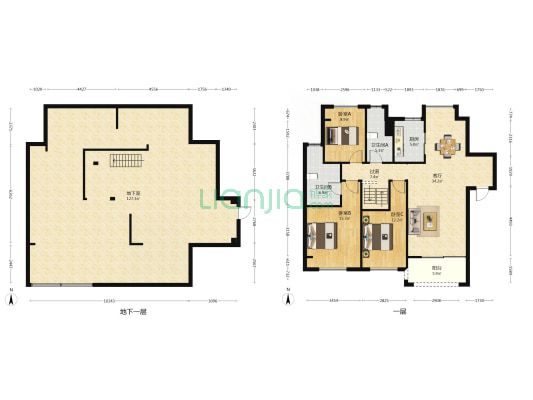 观澜逸品花苑北区 3室1厅2卫 283平方