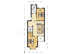 房子南北通透两居，好楼层。房本満二-涿州名流枫景五期户型图