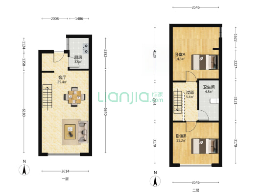 翠屏水晶广场 2室1厅1卫 42平方