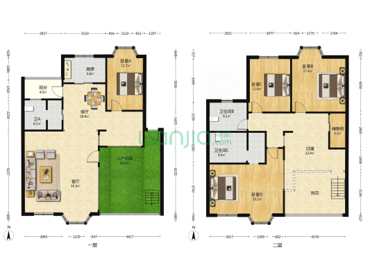 鹿港小镇 4室2厅3卫 224平方