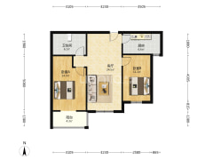 德信公园 朝南两居 中高楼层 采光好 交通便利-涿州华阳风景户型图