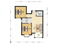联合七号院 2室1厅 南-涿州联合七号院户型图
