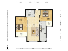 金竹花园精装修两居室，房本满五唯一-涿州金竹花园户型图