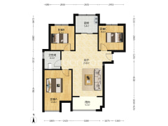 出售天伦湾小区，环境优美，南北通透三居室。-涿州天伦湾一期户型图
