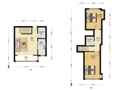 冠云路精装三居自住标准 带地下室-涿州宏远景园户型图