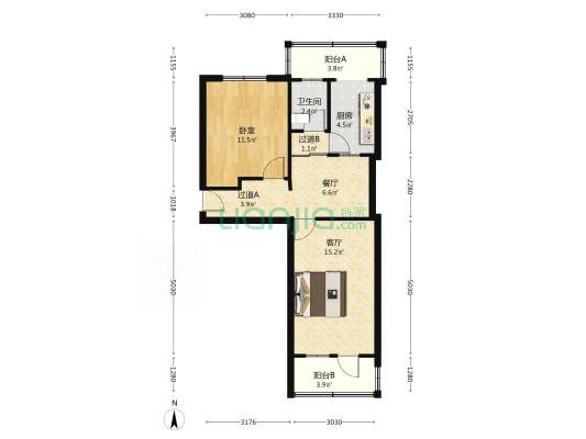 矿山局家属楼北院，小区环境好，交通方便-户型图