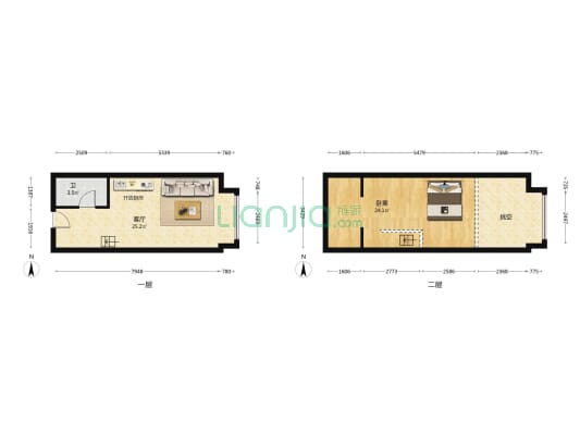 龙湖新壹城 1室1厅1卫 39平方