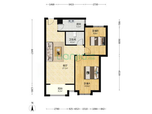 孔雀城悦浦湾。临河生态美宅，畅享诗意栖居。-户型图