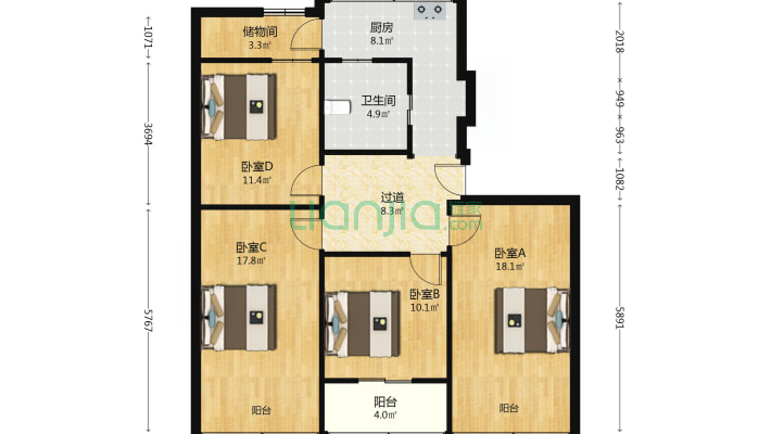 一环路东三段91号二手房实景图