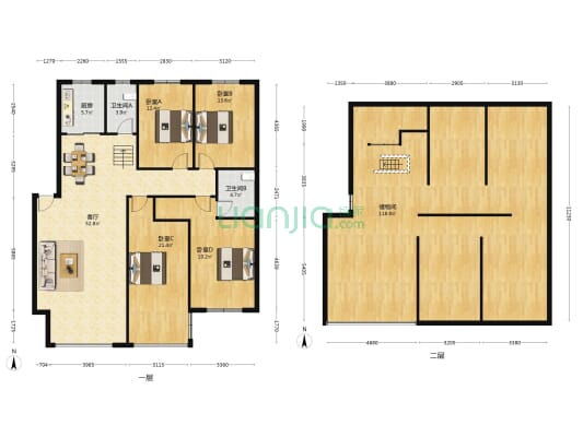 馨宇锦园小区 4室1厅2卫 149平方