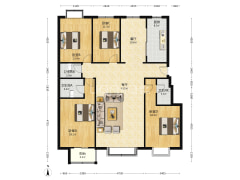 中央公馆 4室2厅 南 北-涿州中央公馆户型图