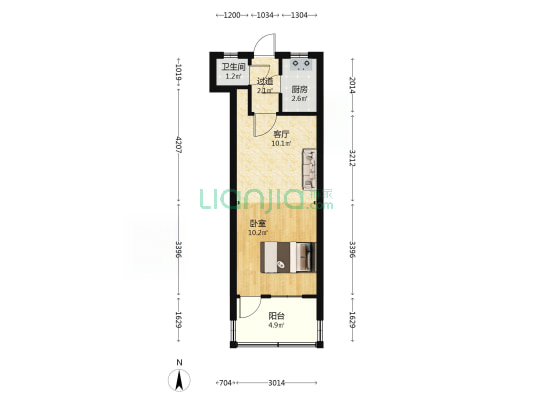 滏河大街95号院 1室1厅1卫 3535平方