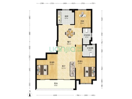 绿城金茂春澜璟园 3室2厅2卫 129平方