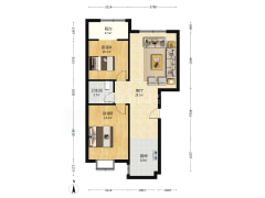 精装自住标准2居  无尾款  采光好-涿州天保绿城户型图