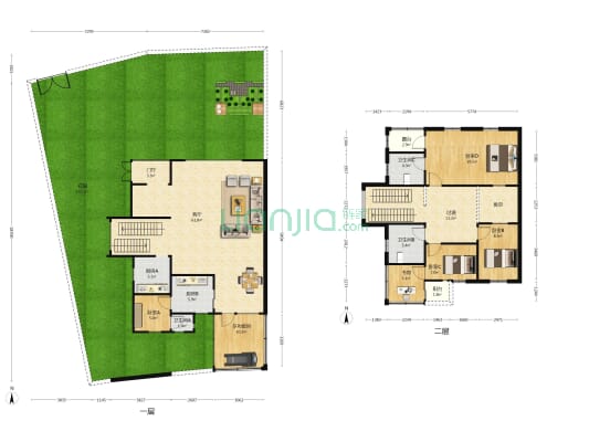 莲花山庄三村 6室1厅3卫 170平方