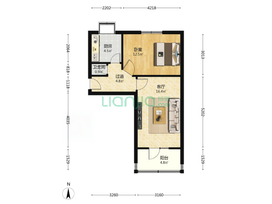 建西西路社区 1室1厅1卫 50平方