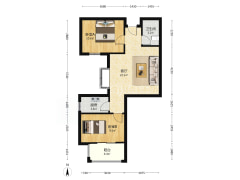 简单装修，户型方正，房本满五不唯一，配套齐全。-涿州天保郦景户型图