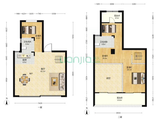 福清保利融创和光尘樾 3室1厅2卫 143平方