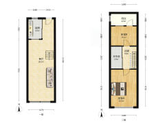 上下两层，动静分区，自住精装，房本满二-涿州鹏渤印象城牛津花园户型图