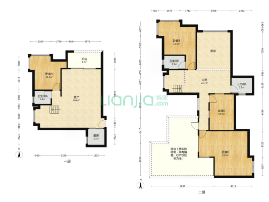 彩园 4室1厅3卫 153平方