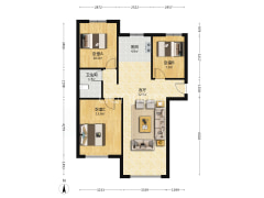 交通方便，配套齐全，采光好，无遮挡-涿州K2狮子城南区户型图