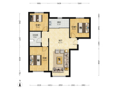 高铁新干线 3室1厅 南 北-涿州高铁新干线户型图