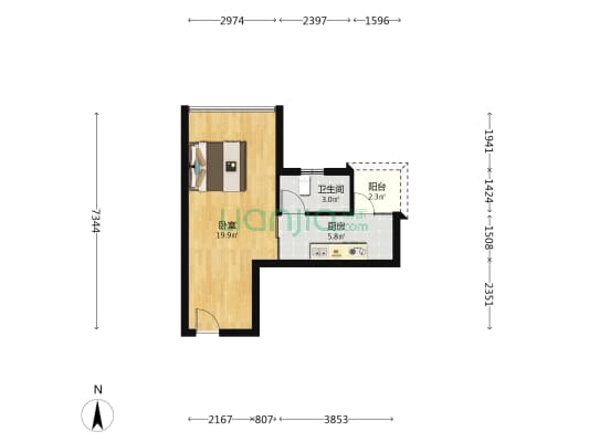 天宝物华 1室0厅1卫 40平方