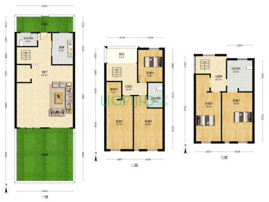 九龙仓逅湾雅苑 5室1厅3卫 241平方