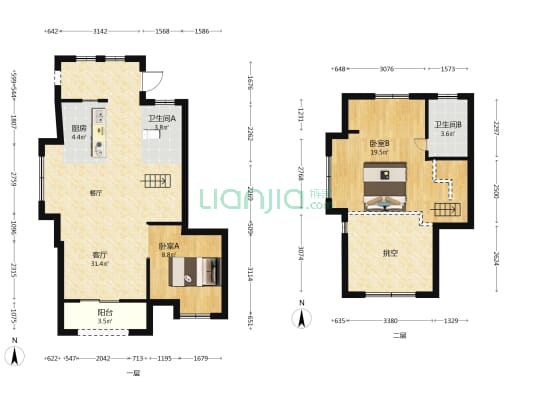 三盛雅居乐璞悦长滩 2室1厅2卫 103平方