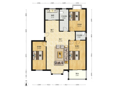 德信公园南侧 1梯2户 板楼公摊小 中间好楼层 南北通透-涿州名流枫景洋房户型图