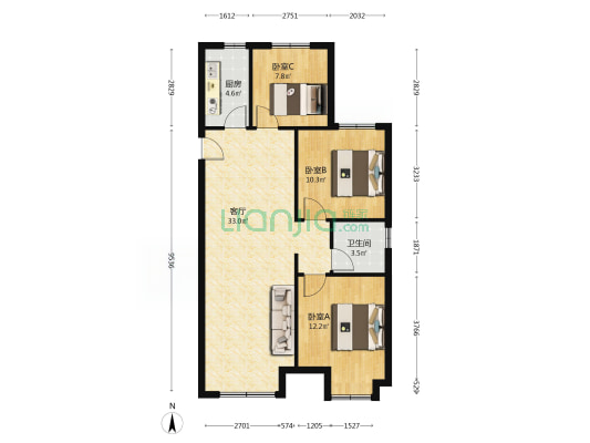 新交付的小区 紫樾华庭 出行便捷 闹中取静-户型图