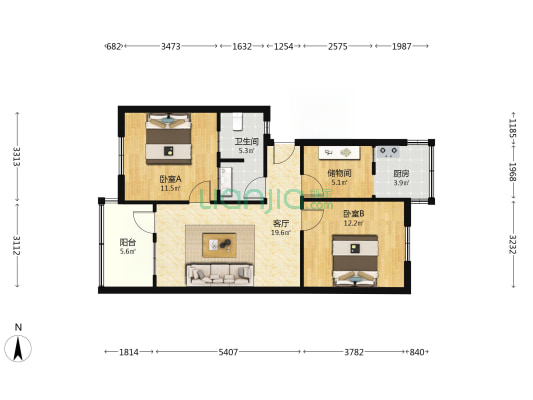 郑大市场街9号 2室1厅1卫 70平方