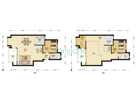 国盛莲花湖 3室1厅3卫 134平方