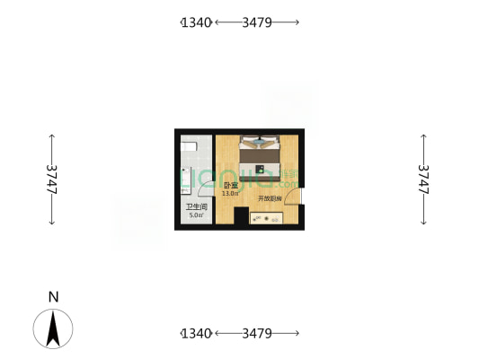 隆福·晶都 1室0厅1卫 33平方