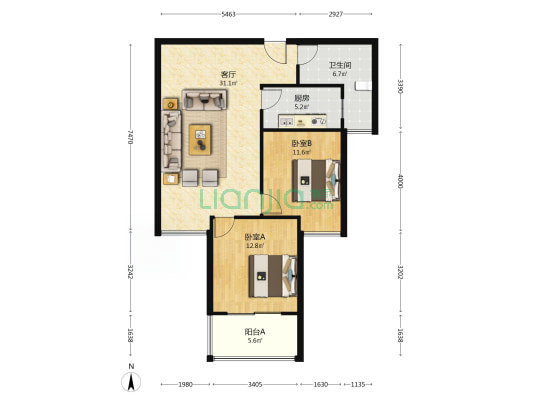 万瑞佳苑 2室1厅1卫 101平方