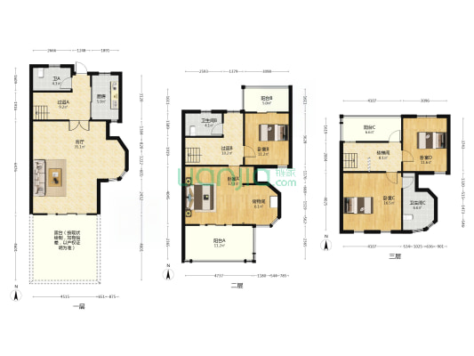 三期华亭溪谷 4室1厅3卫 172平方