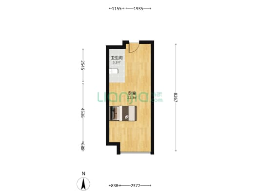 时代MOMΛ•云PARK  1室0厅1卫 36平方