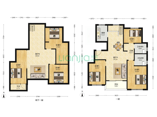 德信德商天骄之宸 6室2厅2卫 196平方