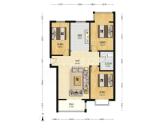 惠友万悦城(涿州) 3室1厅 南 北-涿州惠友万悦城(涿州)户型图