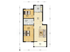 房子本满五，南北通透两居精装中间楼层无尾款随时过户-涿州燕赵花园户型图